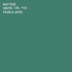 #427E6E - Faded Jade Color Image