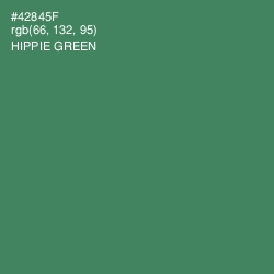 #42845F - Hippie Green Color Image