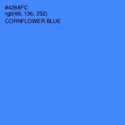 #4288FC - Cornflower Blue Color Image