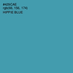 #429CAE - Hippie Blue Color Image