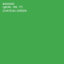 #42A94D - Chateau Green Color Image