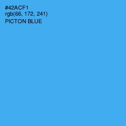 #42ACF1 - Picton Blue Color Image