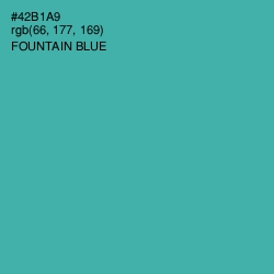 #42B1A9 - Fountain Blue Color Image