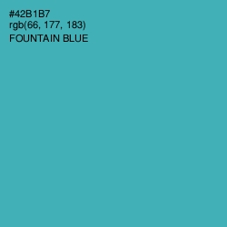 #42B1B7 - Fountain Blue Color Image