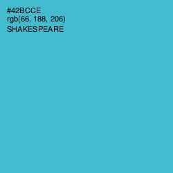 #42BCCE - Shakespeare Color Image