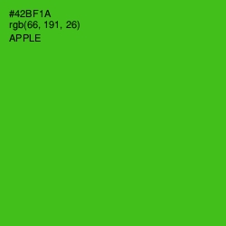 #42BF1A - Apple Color Image