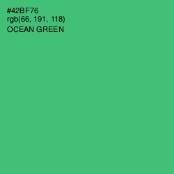#42BF76 - Ocean Green Color Image