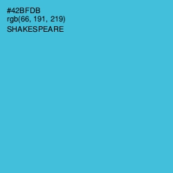 #42BFDB - Shakespeare Color Image