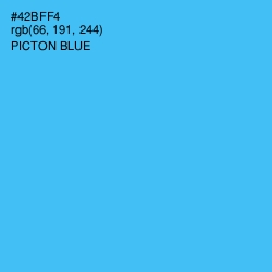 #42BFF4 - Picton Blue Color Image