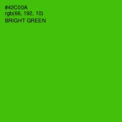 #42C00A - Bright Green Color Image