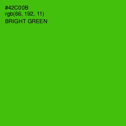 #42C00B - Bright Green Color Image