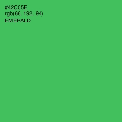 #42C05E - Emerald Color Image