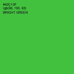 #42C13F - Bright Green Color Image