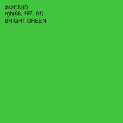 #42C53D - Bright Green Color Image