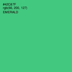 #42C87F - Emerald Color Image