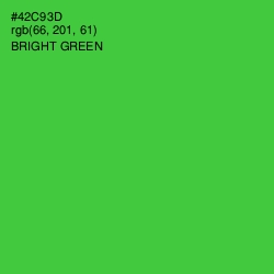 #42C93D - Bright Green Color Image