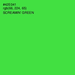 #42E041 - Screamin' Green Color Image