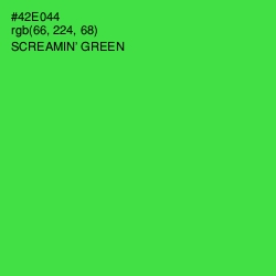 #42E044 - Screamin' Green Color Image