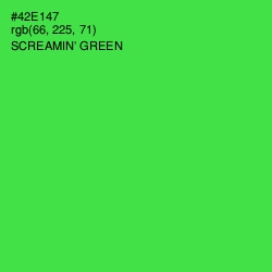 #42E147 - Screamin' Green Color Image