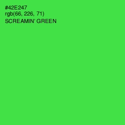 #42E247 - Screamin' Green Color Image