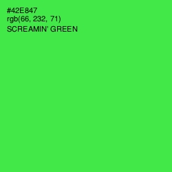 #42E847 - Screamin' Green Color Image