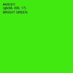 #42E911 - Bright Green Color Image