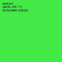 #42E947 - Screamin' Green Color Image