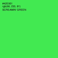 #42E951 - Screamin' Green Color Image