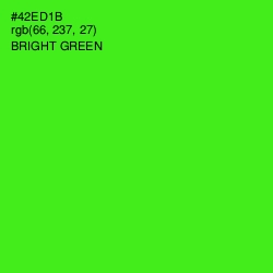 #42ED1B - Bright Green Color Image