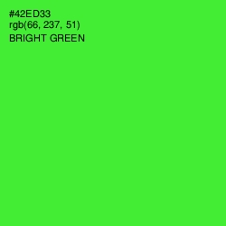 #42ED33 - Bright Green Color Image