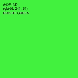 #42F13D - Bright Green Color Image