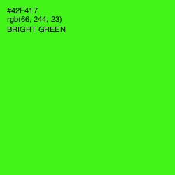 #42F417 - Bright Green Color Image