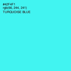 #42F4F1 - Turquoise Blue Color Image