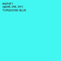 #42F6F1 - Turquoise Blue Color Image