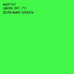 #42F747 - Screamin' Green Color Image