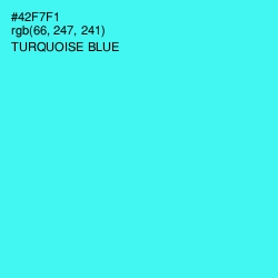 #42F7F1 - Turquoise Blue Color Image