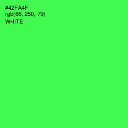 #42FA4F - Screamin' Green Color Image