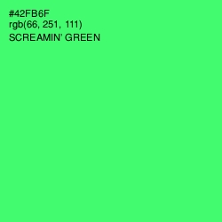 #42FB6F - Screamin' Green Color Image
