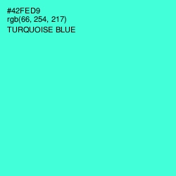 #42FED9 - Turquoise Blue Color Image