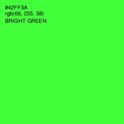 #42FF3A - Bright Green Color Image