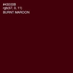 #43000B - Burnt Maroon Color Image