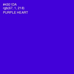 #4301DA - Purple Heart Color Image