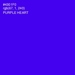 #4301F0 - Purple Heart Color Image