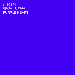 #4301F4 - Purple Heart Color Image