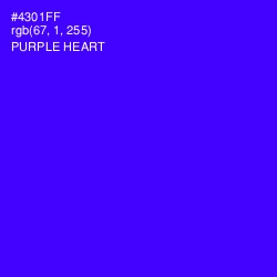 #4301FF - Purple Heart Color Image