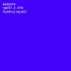#4302F9 - Purple Heart Color Image