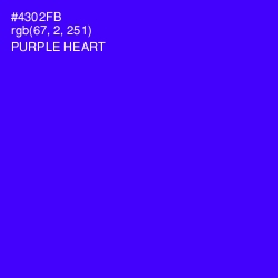 #4302FB - Purple Heart Color Image