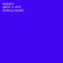 #4306F4 - Purple Heart Color Image