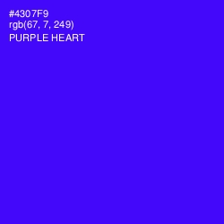 #4307F9 - Purple Heart Color Image