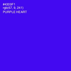 #4309F1 - Purple Heart Color Image